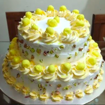 2 Layer Tempting Pista Rasmalai Cake