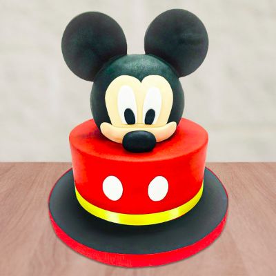 Mickey Face Fondant Cake