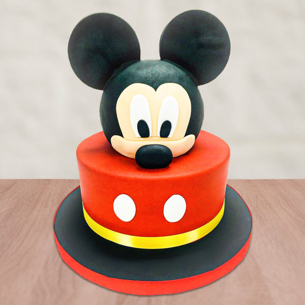 Mickey Face Fondant Cake